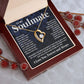 Couples Gifts Necklace To My Soulmate Necklace Anniversary Christmas Jewelry Romantic Gifts For My Wife Pendant Jewelry with Message Card and Box Necklaces for Women Valentines Day Happy Anniversary Wedding Present Forever Love
