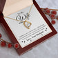 Valentine To My Soulmate Necklace Gifts for Wife from Husband, Soulmate Anniversary Gifts, Gift for Soulmate Necklace Message Card and Necklace Gift Box Gift Box Styles on Birthday, Wedding, Anniversary, Valentine Forever Love