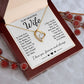 To My Beautiful Wife Necklace Gift, Soulmate for Wife Birthday Gifts from Husband, Anniversary for Women, Soulmate Gifts, Message Card and Necklace Gifts Box Gift Box Styles on Birthday, Wedding, Anniversary, Valentine Forever Love