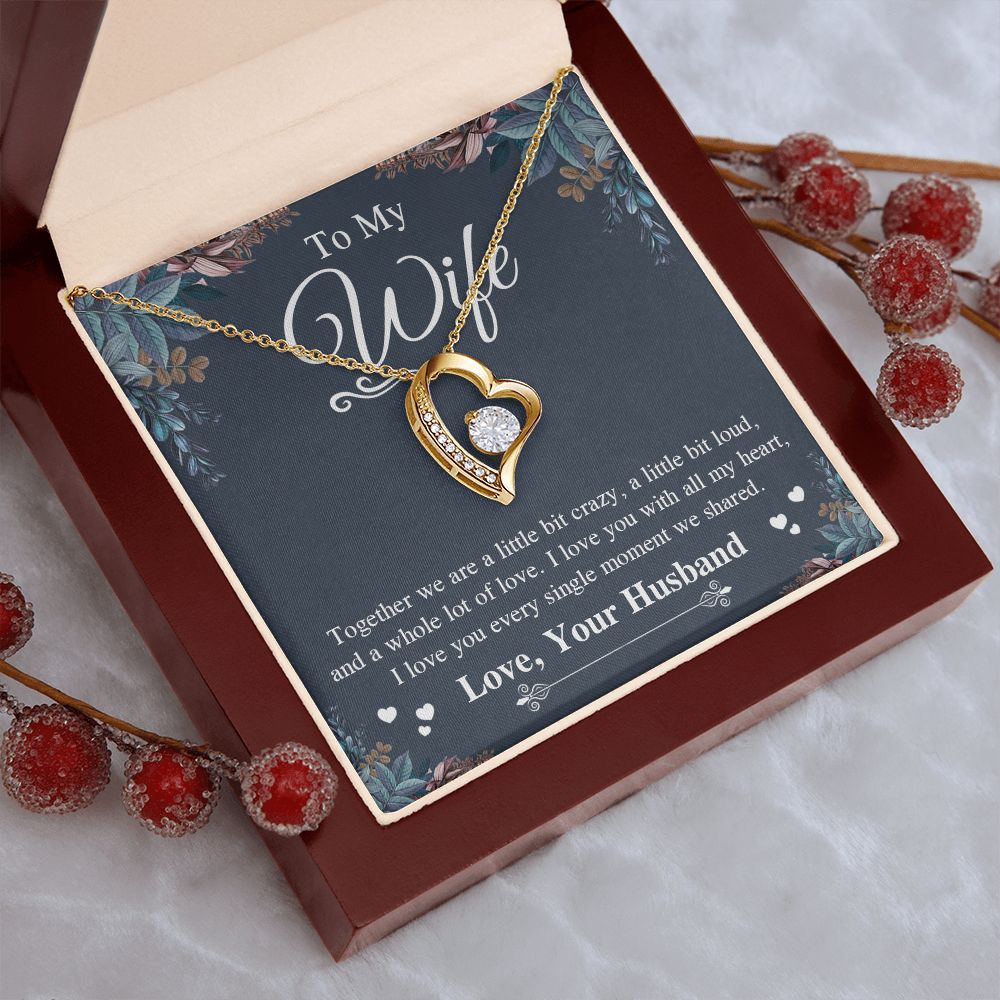 Valentine Gifts To My Soulmate Necklace Gift for Wife from Husband, Wife Anniversary Gifts, Gift for Soulmate Necklace Message Card and Necklace Gift Box Gift Box Styles on Birthday, Wedding, Anniversary, Valentine Forever Love