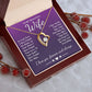 To My Beautiful Wife Necklace Gift, Soulmate for Wife Birthday Gifts from Husband, Valentine for Women, Soulmate Gifts, Message Card and Necklace Gifts Box Gift Box Styles on Birthday, Wedding, Anniversary, Valentine Forever Love