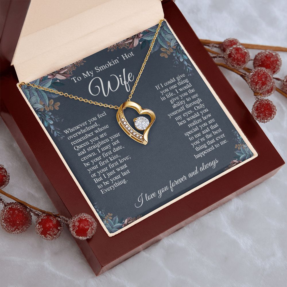 To My Beautiful Soulmate Necklace, Valentine Anniversary Jewelry Gifts for Women, Anniversary Gifts For Wife From Husband To My Wife Necklace Message Card and Necklace Gift Box Gift Box Styles on Birthday, Wedding, Anniversary, Valentine Forever Love