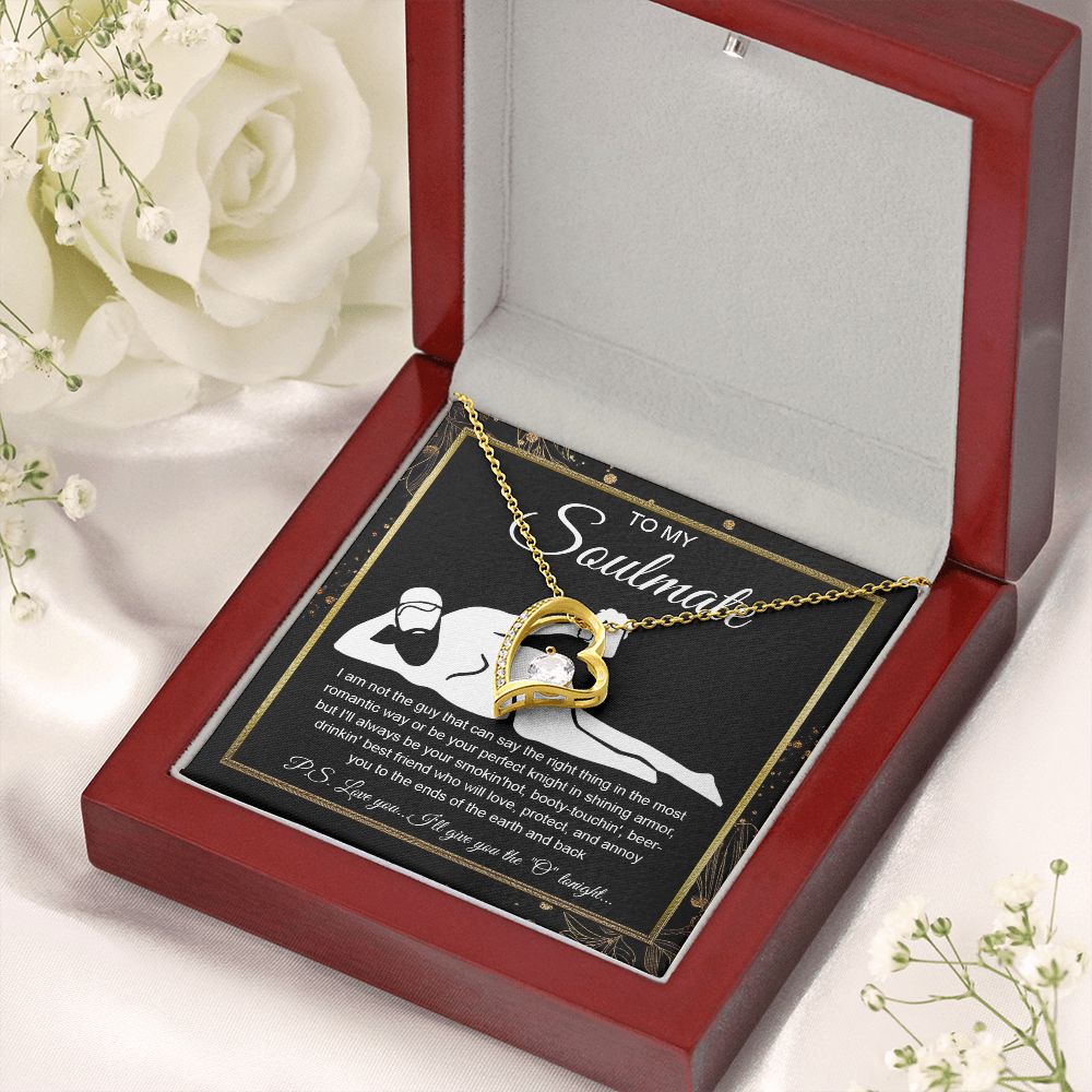 To My Soulmate Necklace For Women, Funny Gifts For Girlfriend,Valentine Christmas Presents For Girlfriend, Best Birthday Meaningful Gift Ideas For Wife, Women Romantic Jewelry For Her Wedding Message Card and Gift Box Styles Forever Love