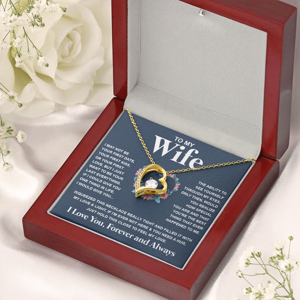 Couples Gifts Necklace To My Soulmate Necklace Birthday Christmas Jewelry Romantic Gift For My Wife Pendant Jewelry with Message Card and Box Necklaces for Women Valentines Day Happy Anniversary Wedding Present Forever Love