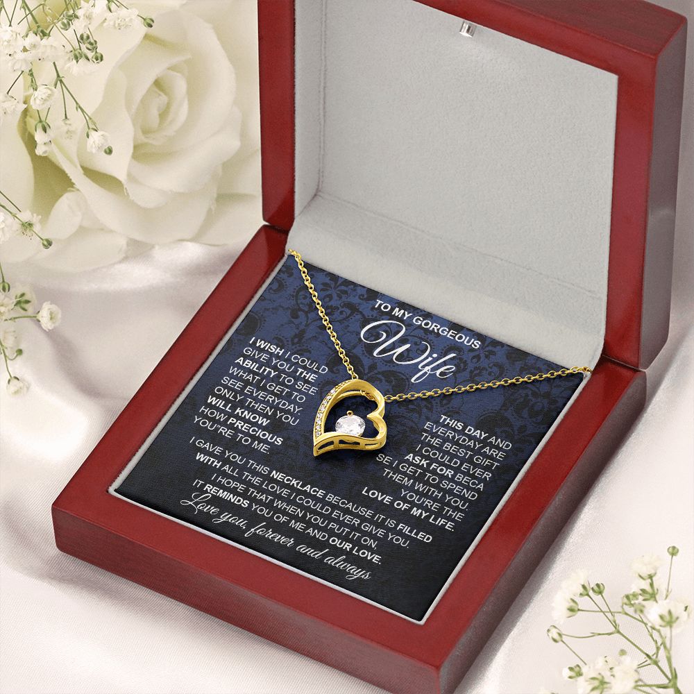 to My Wife Necklace from Husband, Necklaces for Wife from Husband, to My Soulmate Necklace for Women, Soulmate Jewelry for Wife Wedding Jewelry Gifts for Wife Birthday Gifts from Husband Forever Love