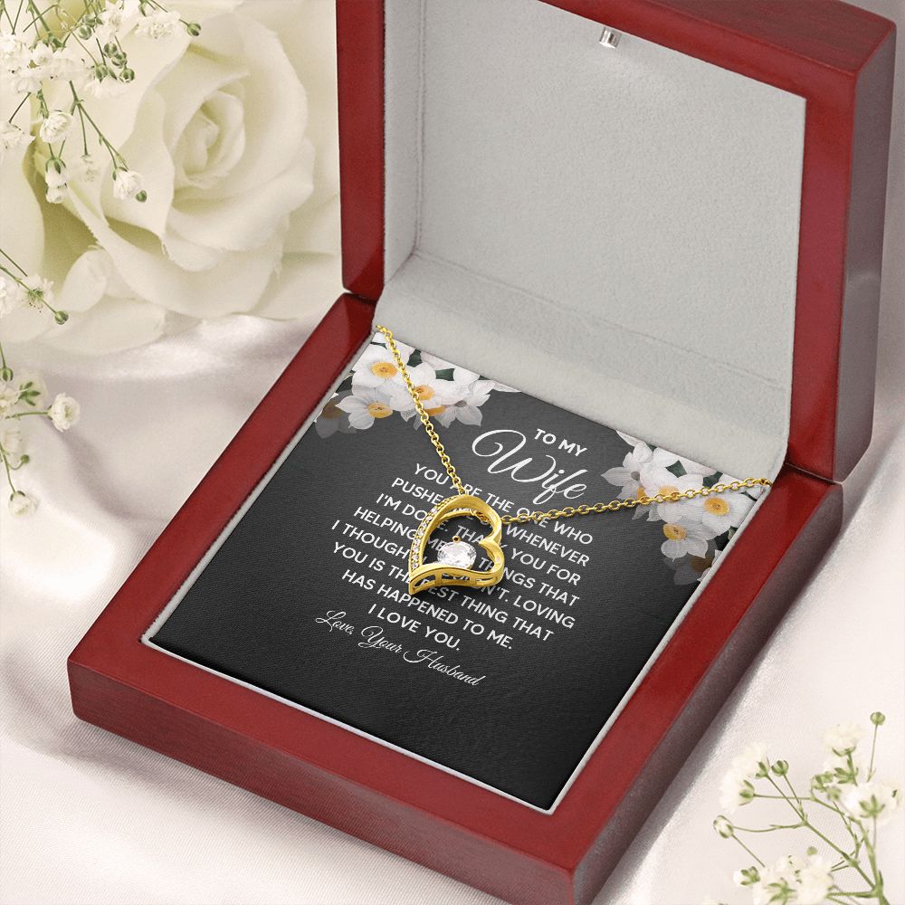 Wife Necklace Gifts From Husband, Wedding Anniversary Jewelry For Wife From Husband, Wife Birthday From Husband  Message Card and Gift Box styles On Birthday, Christmas, Anniversary Forever Love