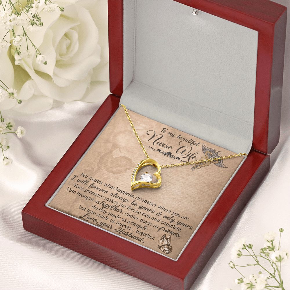 Couples Gifts, Nusre Wife Necklace Gifts From Husband, Wedding Anniversary Jewelry For Wife From Husband, Wife Birthday From Husband, To My Soulmate Message Card and Gift Box styles On Birthday, Christmas, Anniversary  Forever Love