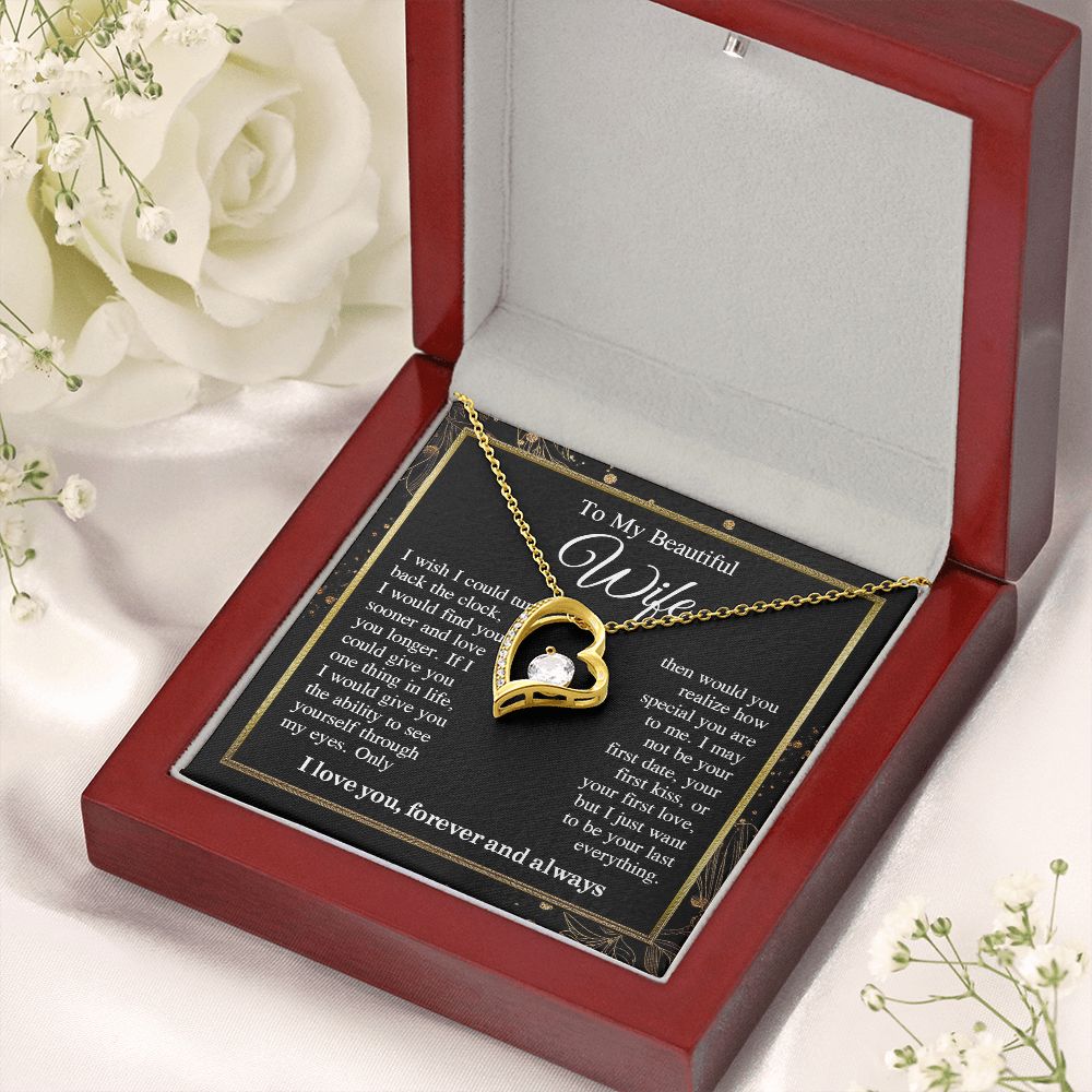To My Beautiful Soulmate Necklace Gift For Her, Wife Gifts From Husband, Anniversary Gifts For Wife From Husband To My Wife Necklace Message Card and Necklace Gift Box Gift Box Styles on Birthday, Wedding, Anniversary, Valentine Forever Love