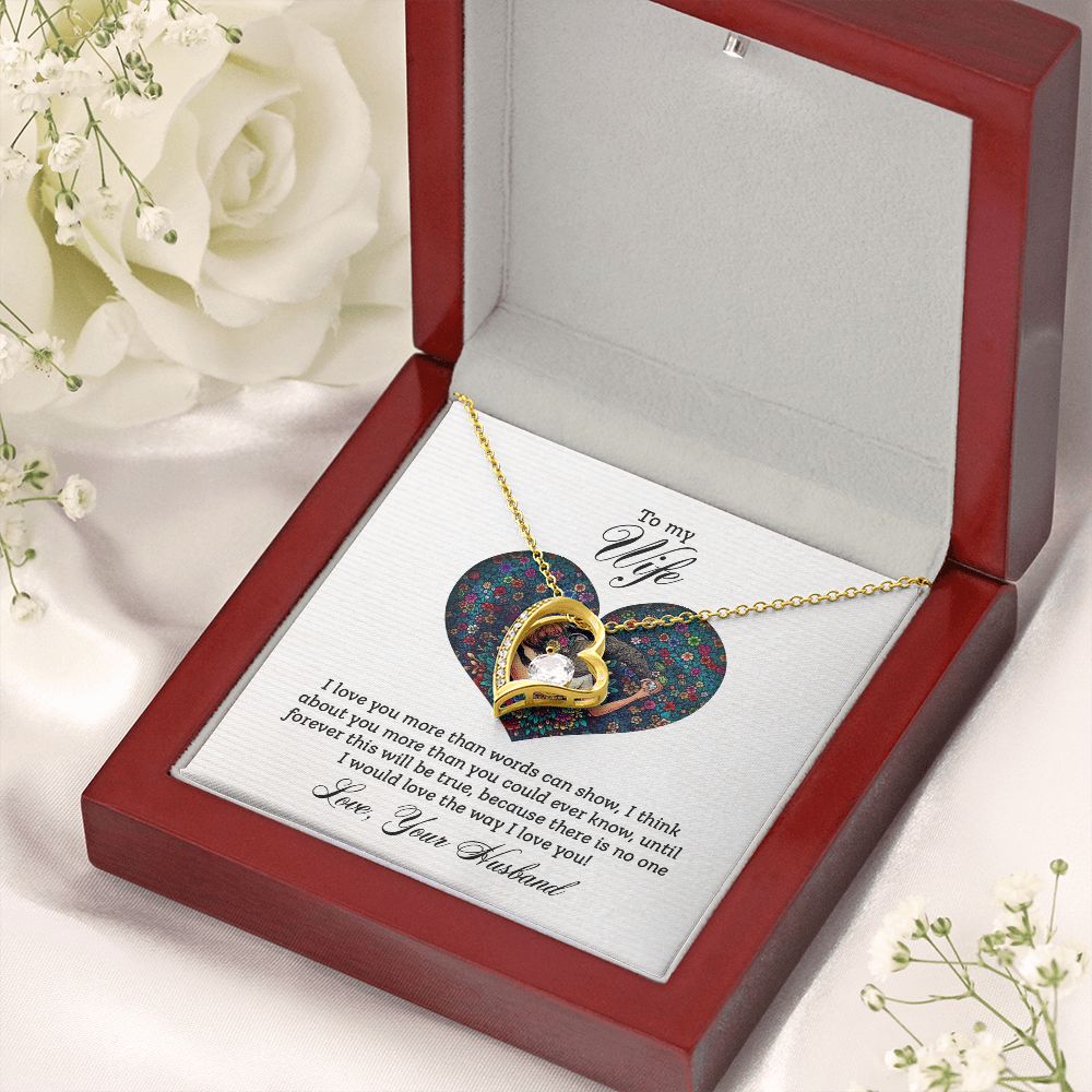 To My Wife Every Passing Second Gift Wife From Husband, Jewelry For Women, Jewelry For Wife, Love Knot Meaningful Necklace Message Card and Gift Box Styles on Birthday, Christmas, Anniversary Forever Love