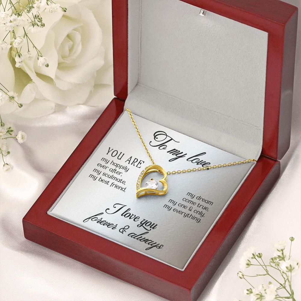 To My Love "Promise NecklaceGift for Fiance, Girlfriend, Future Wife, Wife. Fiance, Girlfriend, Future Wife, Wife Gift, Love Knot Meaningful Necklace Message Card and Gift Box Styles on Birthday, Christmas, Anniversary Forever Love