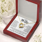Couples Gifts Necklace To My Wife Necklace Valentine Christmas Jewelry Romantic Gifts For My Wife Pendant Jewelry with Message Card and Box Necklaces for Women Valentines Day Happy Anniversary Wedding Present Forever Love