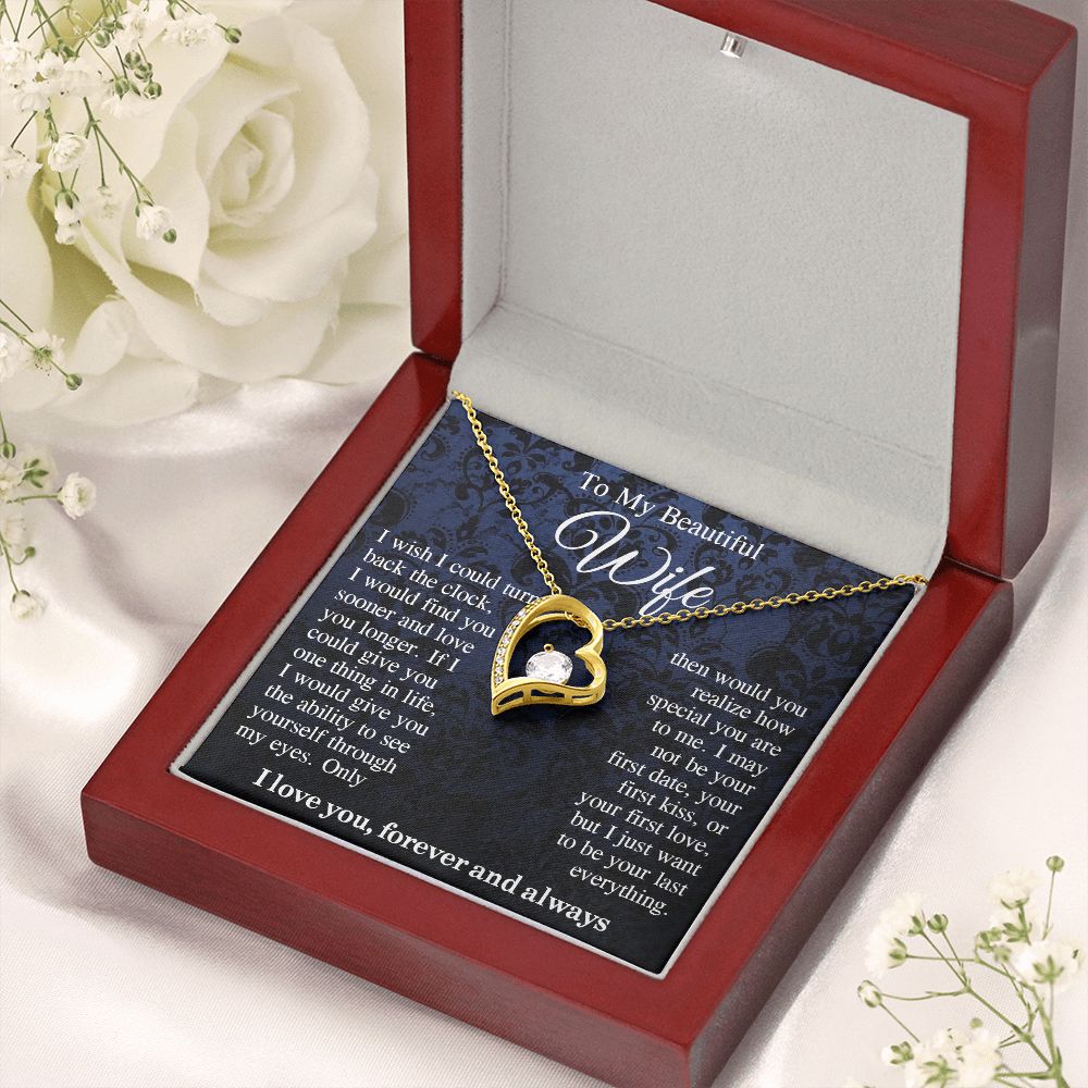 To My Beautiful Soulmate Necklace Gift For Her, Wife Gifts From Husband, Valentine Gifts For Wife From Husband To My Soulmate Necklace Message Card and Necklace Gift Box Gift Box Styles on Birthday, Wedding, Anniversary, Valentine Forever Love