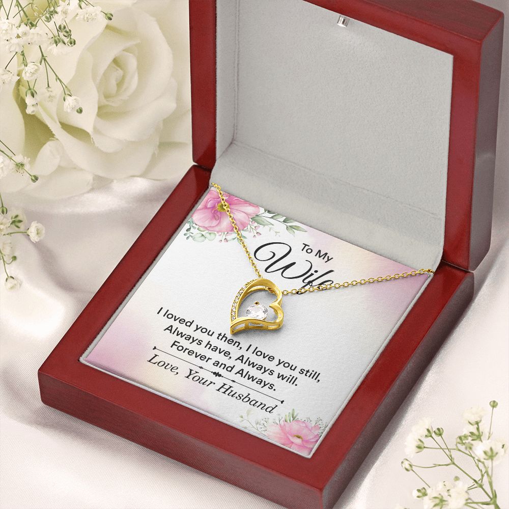 To My Wife Necklace, Wife Necklace, Wife Gift, WIfe Gift From Husband, Happy Anniversary, Meaningful Necklace Message Card and Gift Box Styles on Birthday, Christmas, Anniversary Forever Love