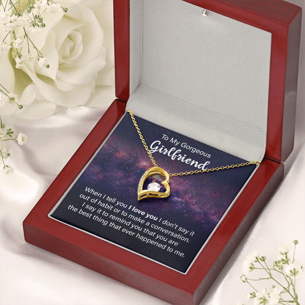 Couples Gifts, Gorgeous Girlfriend Necklace Gifts From Husband, Wedding Anniversary Jewelry For Wife From Husband, Wife Birthday From Husband, To My Soulmate Message Card and Gift Box styles On Birthday, Christmas, Anniversary  Forever Love
