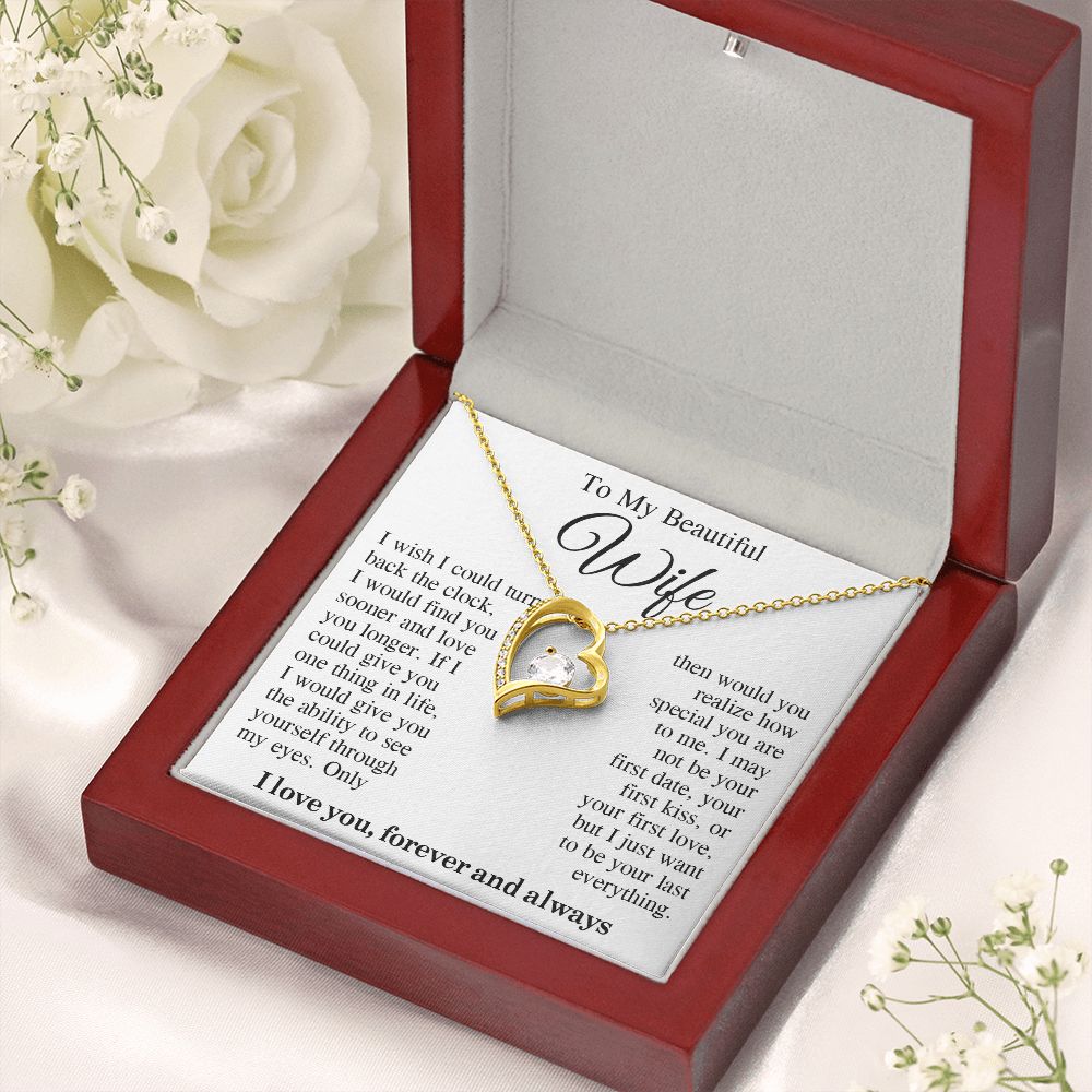 To My Beautiful Soulmate Necklace Gift, Wife Gifts From Husband, Valentine Gifts For Wife From Husband To My Soulmate Necklace Message Card and Necklace Gift Box Gift Box Styles on Birthday, Wedding, Anniversary, Valentine Forever Love
