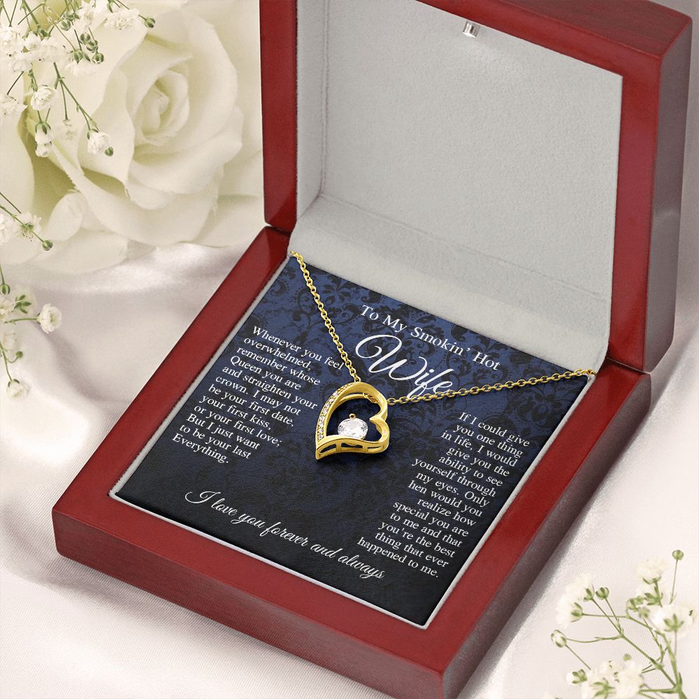 To My Beautiful Soulmate Necklace, Valentine Anniversary Jewelry Gift for Women, Anniversary Gifts For Wife From Husband To My Wife Necklace Message Card and Necklace Gift Box Gift Box Styles on Birthday, Wedding, Anniversary, Valentine Forever Love