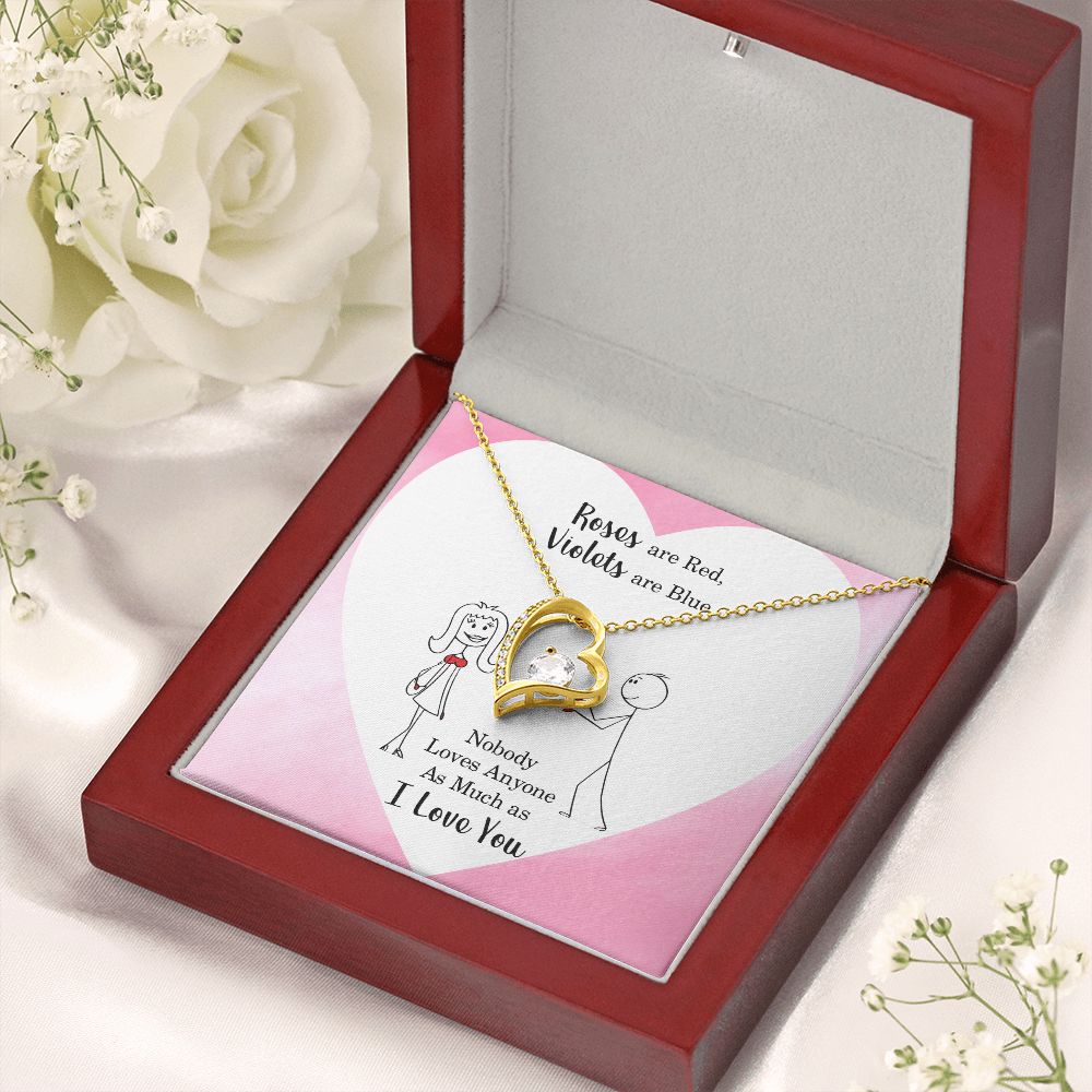 Couples Gifts Necklace To My Better Half Necklace Gifts For My Wife, Happy Anniversary My Love, Love Knot Meaningful Necklace Message Card and Gift Box Styles on Birthday, Christmas, Anniversary Forever Love