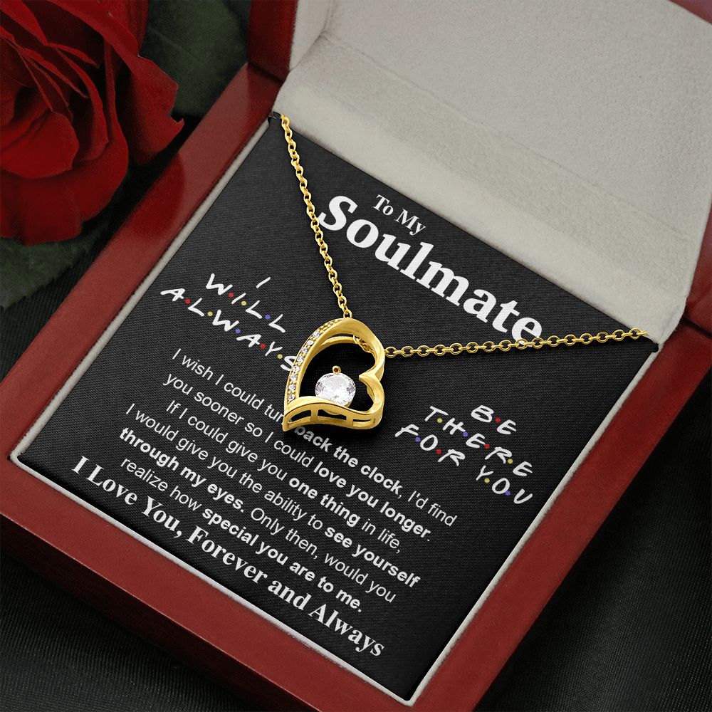 To My Soulmate Necklace To My Future Wife Necklace Gifts, Promise Necklace For Her, Fiance Gifts For Her, Valentine Gifts For Soulmate From Husband With Message Card Box LED, Soulmate Necklace For Women, To My Wife Necklace Forever Love