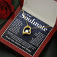 Couples Gifts Necklace To My Soulmate Necklace Anniversary Christmas Jewelry Romantic Gifts For My Wife Pendant Jewelry with Message Card and Box Necklaces for Women Valentines Day Happy Anniversary Wedding Present Forever Love