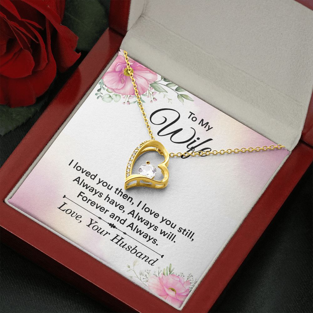 To My Wife Necklace, Wife Necklace, Wife Gift, WIfe Gift From Husband, Happy Anniversary, Meaningful Necklace Message Card and Gift Box Styles on Birthday, Christmas, Anniversary Forever Love