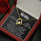 To My Wife Necklace To My Future Wife Necklace Gifts, Promise Necklace For Her, Fiance Gifts For Her, Valentine Gifts For Soulmate From Husband With Message Card Box LED, Soulmate Necklace For Women, To My Wife Necklace Forever Love