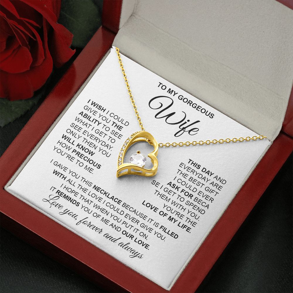 to My Wife Necklace from Husband, Necklaces for Wife from Husband, to My Soulmate Necklace for Women, Soulmate Jewelry for Wife Anniversary Jewelry Gifts for Wife Birthday Gifts from Husband Forever Love