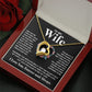 Couples Gifts Necklace To My Wife Necklace Birthday Christmas Jewelry Romantic Gifts For My Wife Pendant Jewelry with Message Card and Box Necklaces for Women Valentines Day Happy Anniversary Wedding Present Forever Love