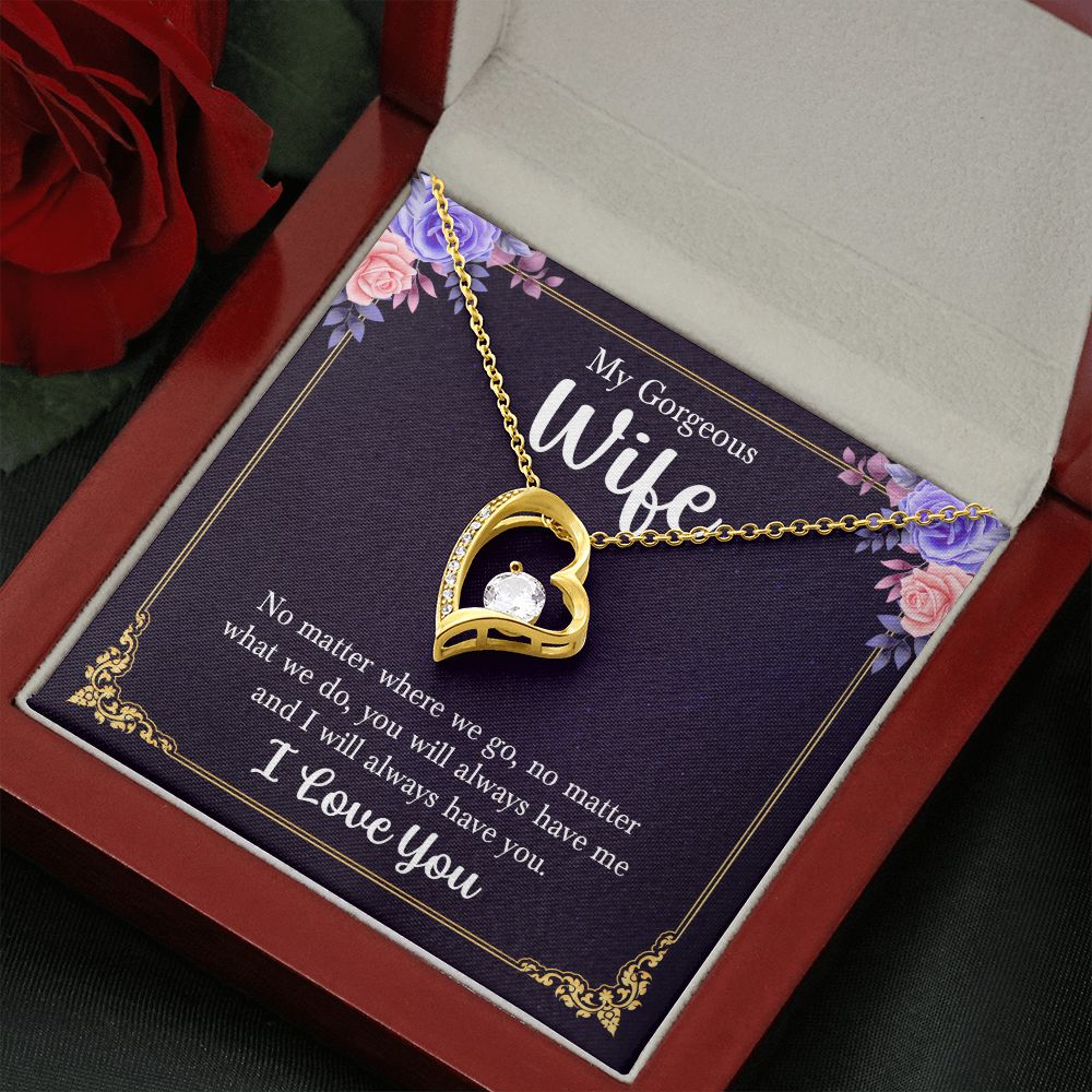 To My Wife Necklace Romantic Gifts For Her Unique Necklaces For Wife From Husband Cute Valentines Day Anniversary Birthday, Love Knot Meaningful Necklace Message Card and Gift Box Styles on Birthday, Christmas, Anniversary  Forever Love