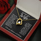To My Beautiful Wife Necklace Gift for Her, Soulmate for Wife Birthday Gifts from Husband, Valentine for Women, Soulmate Gifts, Message Card and Necklace Gifts Box Gift Box Styles on Birthday, Wedding, Anniversary, Valentine Forever Love