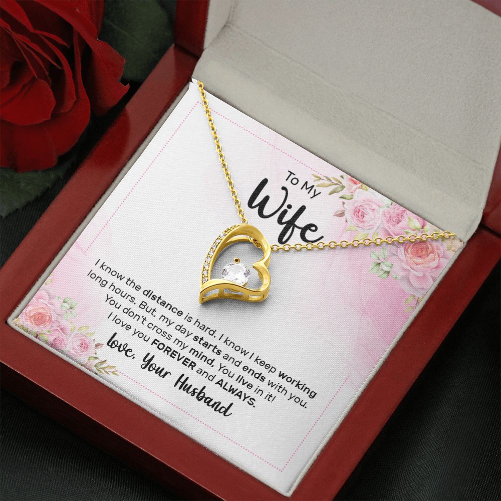 To My Wife Every Passing Second Gift Wife From Husband, Dear Wife, Jewelry For Women, Jewelry For Wife, Love Knot Meaningful Necklace Message Card and Gift Box Styles on Birthday, Christmas, Anniversary Forever Love