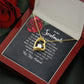 Soulmate Necklace Gifts From Husband, Wedding Anniversary Jewelry For Wife From Husband, Wife Birthday Gifts From Husband, To My Unbiological Sister Message Card and Gift Box styles On Birthday, Christmas, Anniversary  Forever Love