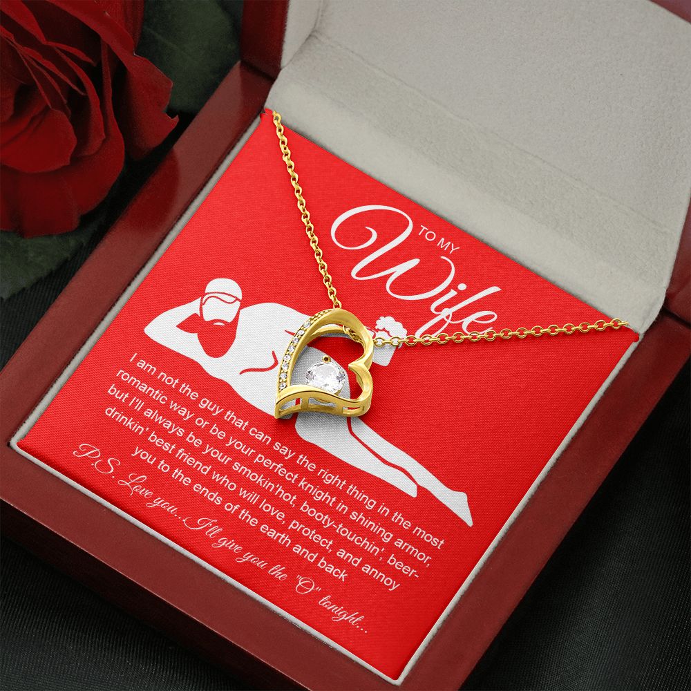To My Wife Necklace For Women, Funny Gifts For Girlfriend,Valentine Presents For Girlfriend, Best Birthday Meaningful Gift Ideas For Wife, Women Romantic Jewelry For Her Anniversary Message Card and Gift Box Styles  Forever Love