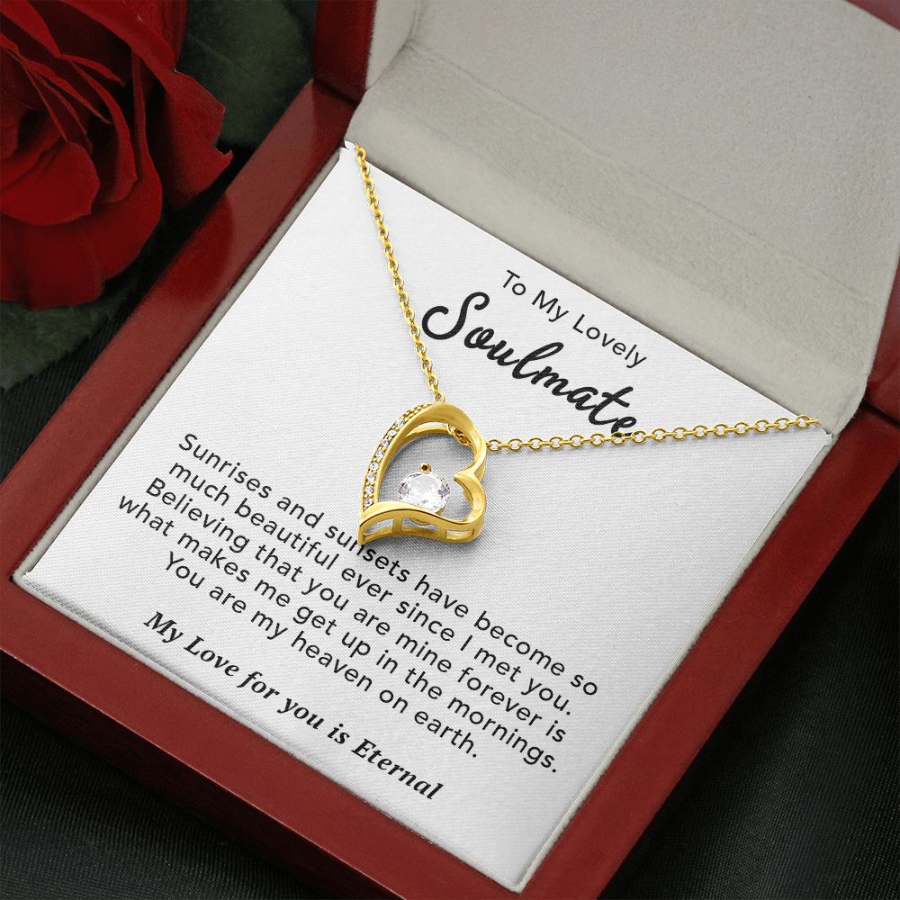 To My Lovely Wife Necklace Gift From Husband To My Badass Wife Pendant Anniversary Jewelry with Message Card and Gift Box. Gift for Wife. Necklace Gift Set for Wife Necklace Gifts Box Gift Box Styles Forever Love
