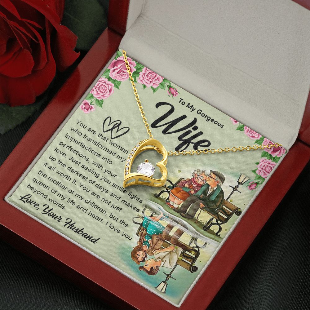Couples Gifts Necklace To My Soulmate Necklace Gifts For My Wife with Future Wife Soulmate Girlfriend Necklaces Customer Name Message Card and Gift Box styles On Birthday, Christmas, Anniversary Forever Love