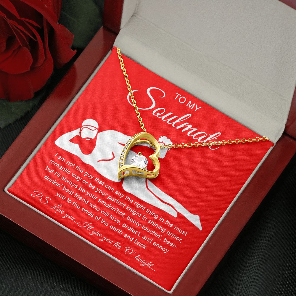 To My Soulmate Necklace For Women, Funny Gifts For Girlfriend,Valentine Presents For Girlfriend, Best Birthday Meaningful Gift Ideas For Wife, Women Romantic Jewelry For Her Anniversary Message Card and Gift Box Styles Forever Love