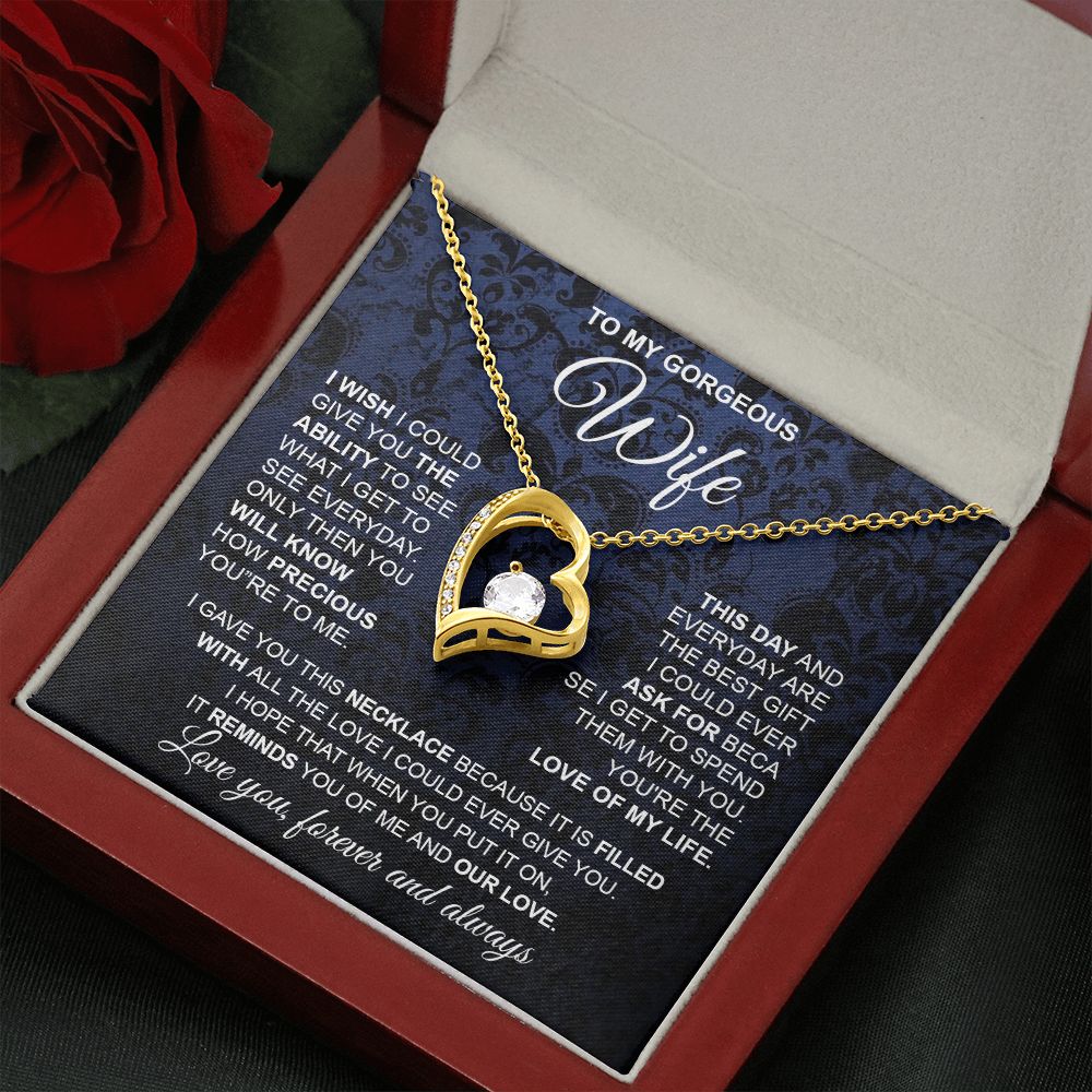 to My Wife Necklace from Husband, Necklaces for Wife from Husband, to My Soulmate Necklace for Women, Soulmate Jewelry for Wife Wedding Jewelry Gifts for Wife Birthday Gifts from Husband Forever Love