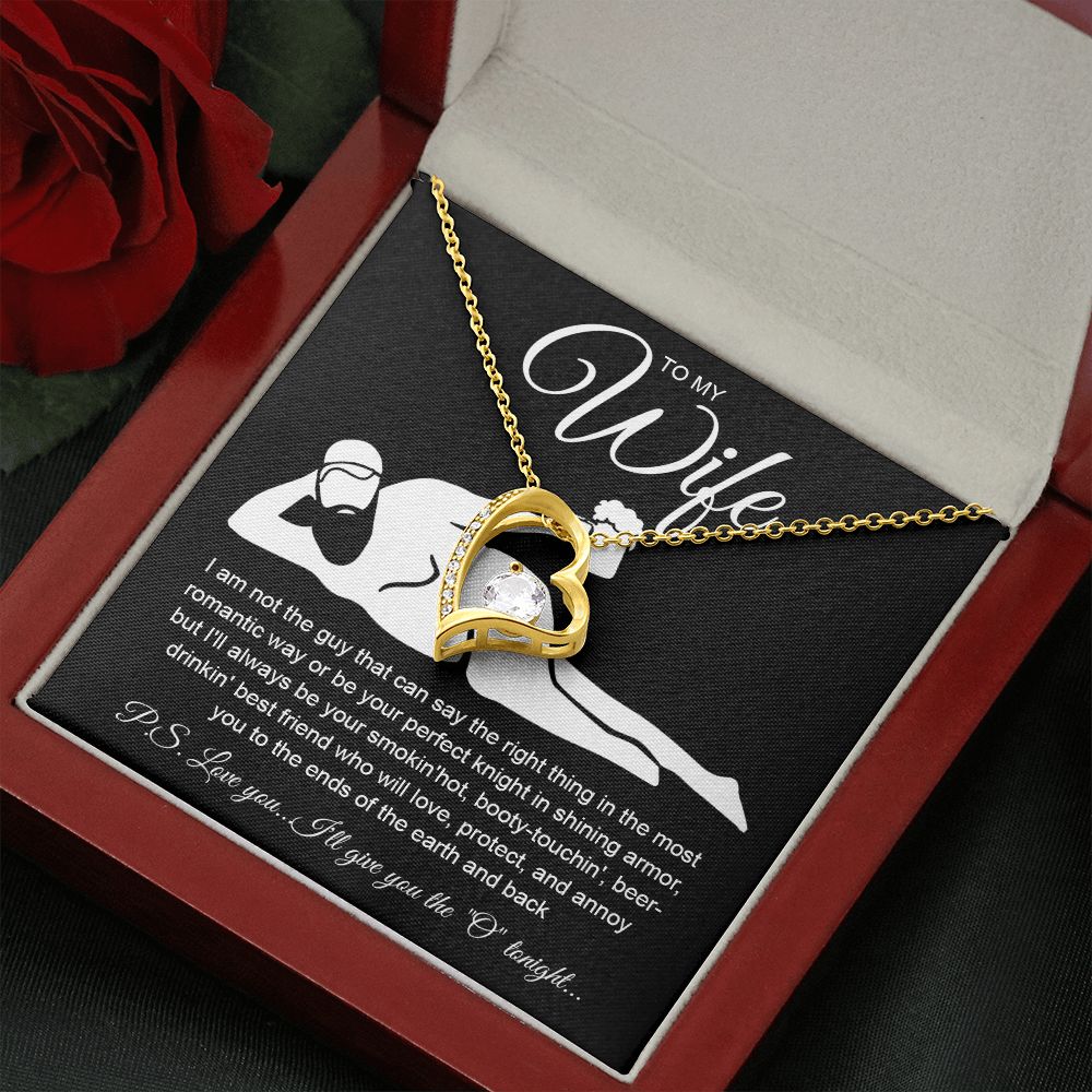To My Wife Necklace For Women, Funny Gifts For Girlfriend,Valentine Christmas Presents For Girlfriend, Best Birthday Meaningful Gift Ideas For Wife, Women Romantic Jewelry For Her Anniversary Message Card and Gift Box Styles Forever Love