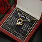 Future Wife Necklace My Last Everything, Promise Necklace For Her, Fiance Gifts For Her, Wedding Valentine Gifts For Future Wife With Message Card Box LED, Soulmate Necklace For Women, To My Wife Necklace Forever Love