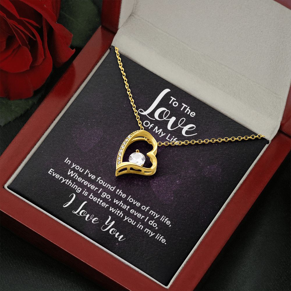 Couples Gifts, To the Love of My Life Necklace Love Knot Special Gift, Wedding Anniversary Jewelry For Wife From Husband, Wife Birthday From Husband, To My Soulmate Message Card and Gift Box styles On Birthday, Christmas, Anniversary  Forever Love