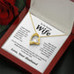 Valentine Gifts for Wife Necklace from Husband- Gifts for Wife from Husband, Birthday Gifts for Her Gifts Soulmate Message Card and Necklace Gift Box Gift Box Styles on Birthday, Wedding, Anniversary, Valentine Forever Love