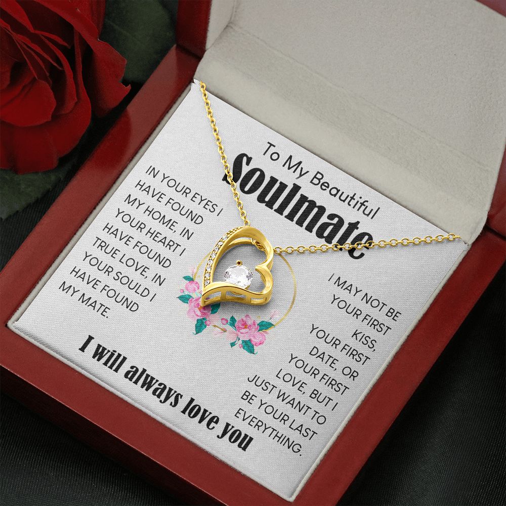 My Beautiful Soulmate Necklace To My Future Wife Gifts, Promise Necklace For Her, Fiance Gifts For Her, Valentine Gifts For Soulmate From Husband With Message Card Box LED, Soulmate Necklace For Women, To My Wife Necklace Forever Love