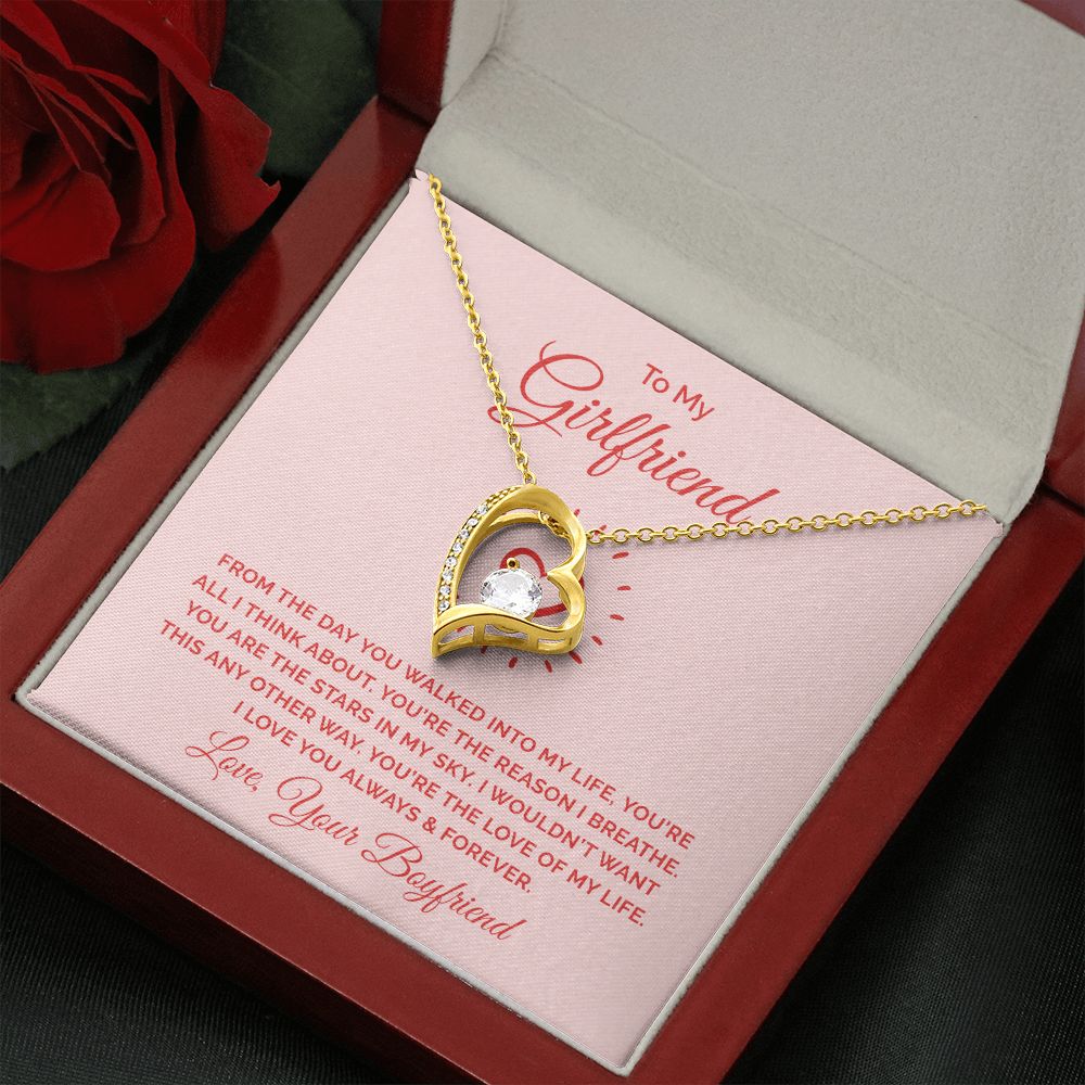 Love Knot Necklace, To My Girlfriend Gifts From Boyfriend, Girlfriend Jewelry, Girlfriend Anniversary For Girlfriend Gift, Necklace Message Card and Gift Box Styles on Birthday, Christmas, Anniversary  Forever Love
