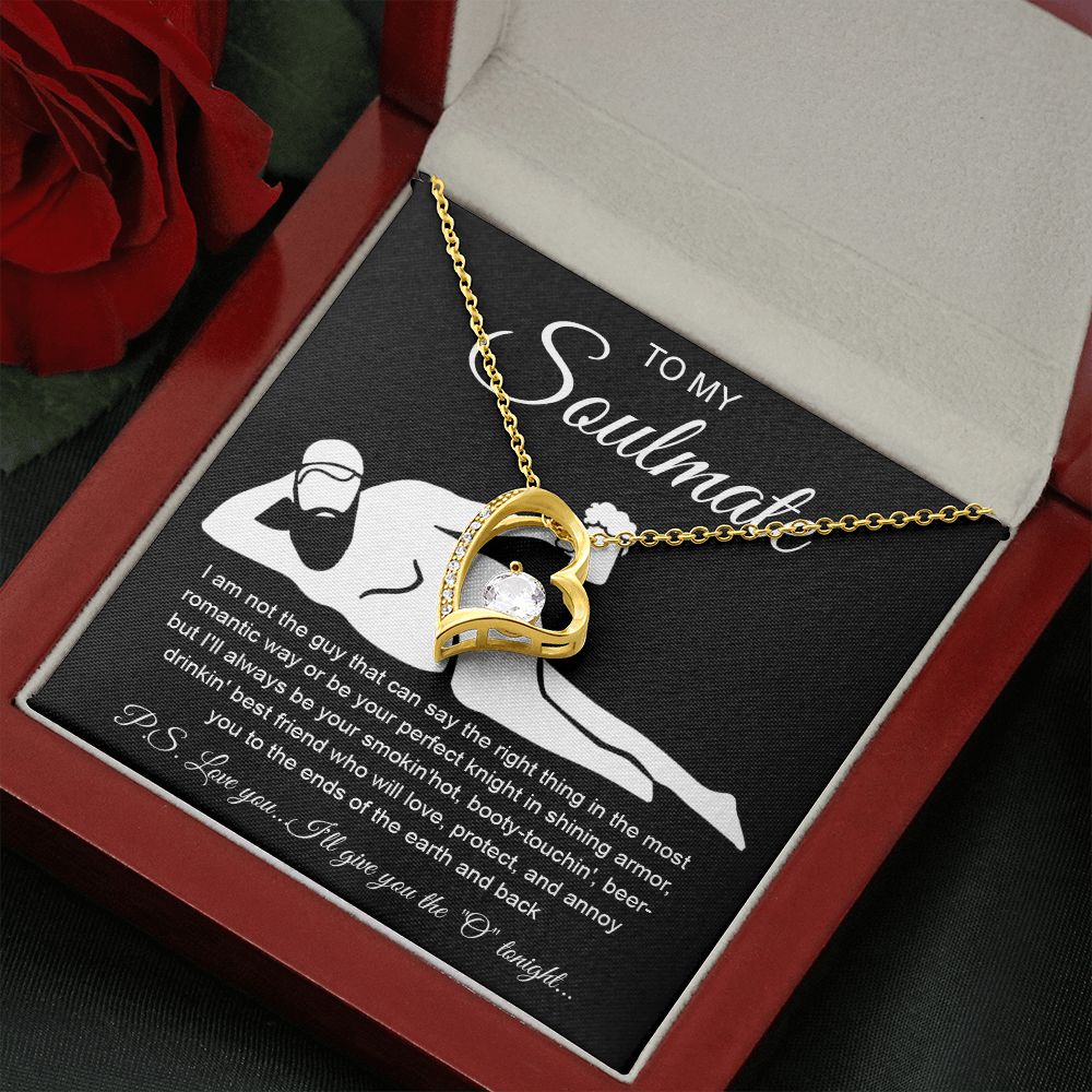 To My Soulmate Necklace For Women, Funny Gifts For Girlfriend,Valentine Christmas Presents For Girlfriend, Best Birthday Meaningful Gift Ideas For Wife, Women Romantic Jewelry For Her Anniversary Message Card and Gift Box Styles Forever Love