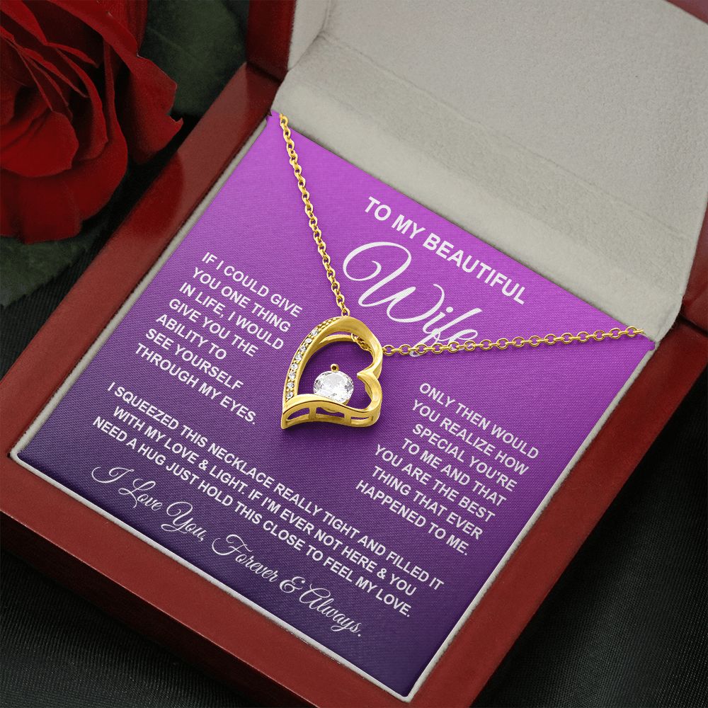 Soulmate Necklace Gifts From Husband, For Wife From Husband, Soulmate Gifts From Husband, Necklaces For Wife From Husband To My Wife Necklace Message Card and Necklace Gift Box Gift Box Styles on Birthday, Wedding, Anniversary, Valentine Forever Love