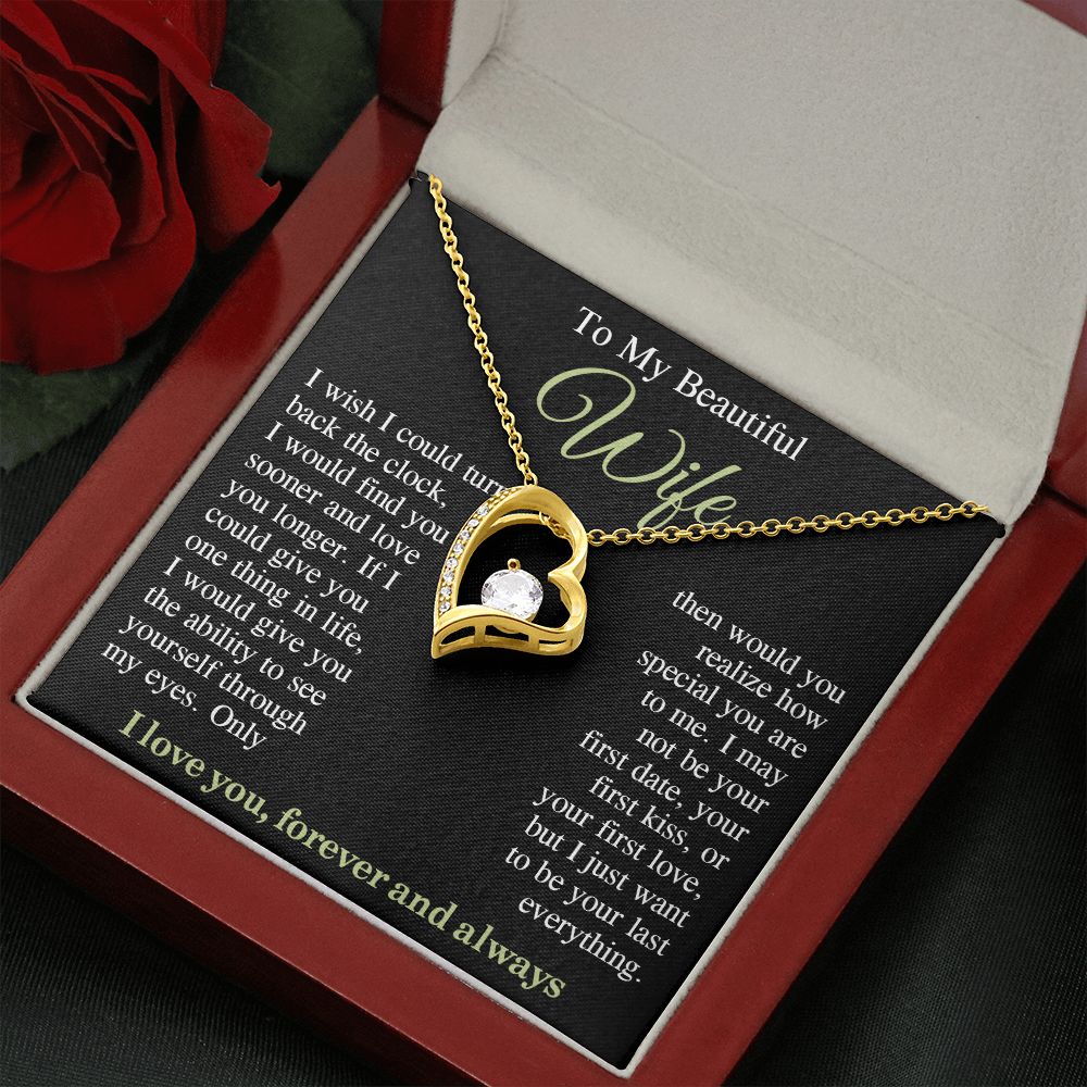 To My Beautiful Soulmate Necklace Gift for Her, Wife Gifts From Husband, Anniversary Gifts For Wife From Husband To My Soulmate Necklace Message Card and Necklace Gift Box Gift Box Styles on Birthday, Wedding, Anniversary, Valentine Forever Love