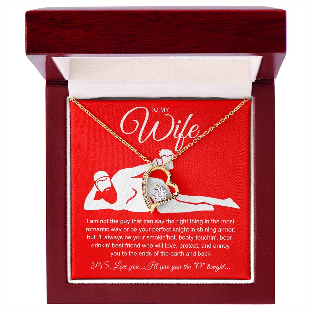 To My Wife Necklace For Women, Funny Gifts For Girlfriend,Valentine Presents For Girlfriend, Best Birthday Meaningful Gift Ideas For Wife, Women Romantic Jewelry For Her Anniversary Message Card and Gift Box Styles  Forever Love