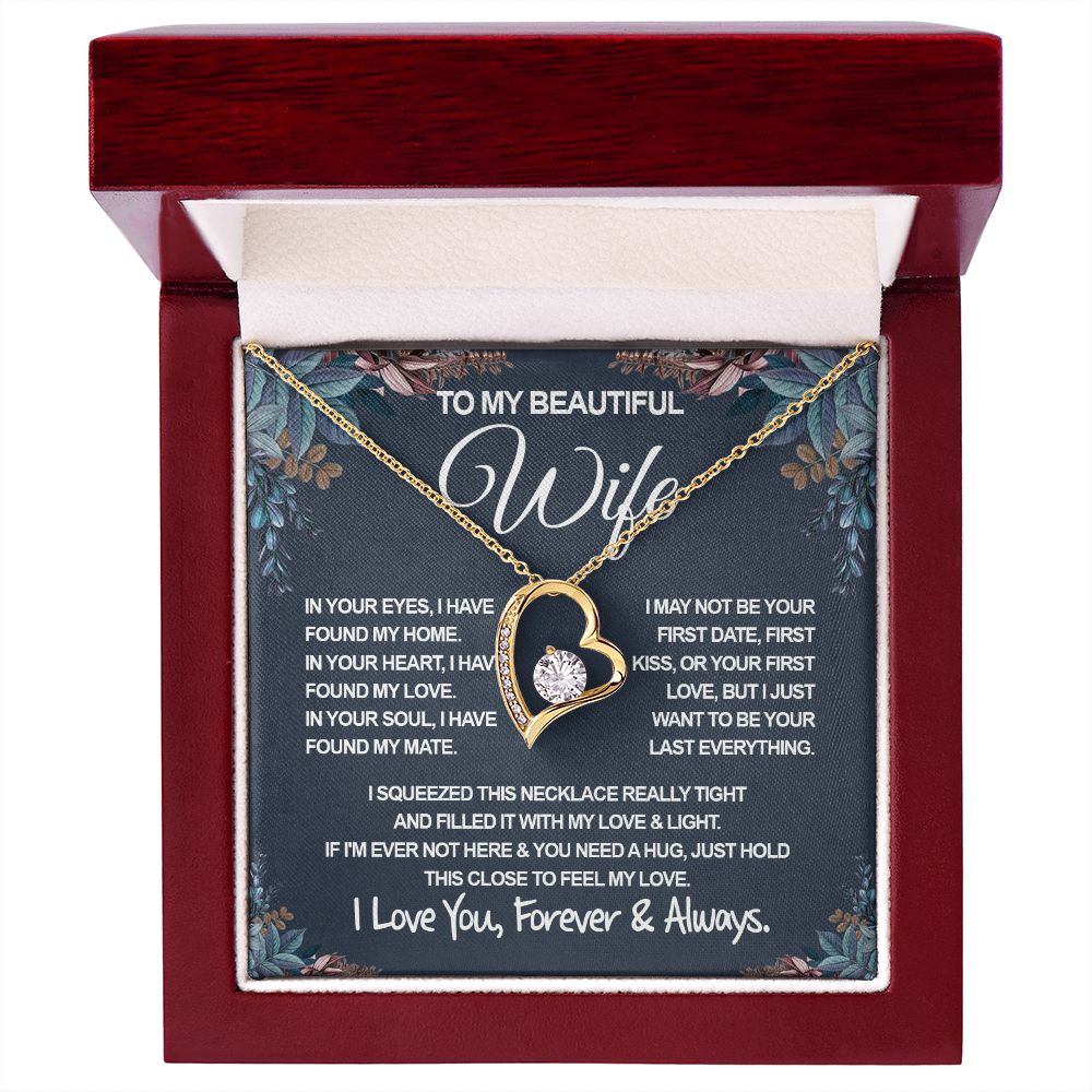 To My Beautiful Wife Necklace, Soulmate Jewelry For Women, Wife Necklace From Husband, Soulmate Wedding Gifts Necklace For Wife, Soulmate Gifts For Her, To My Future Wife Necklace Soulmate Forever Love