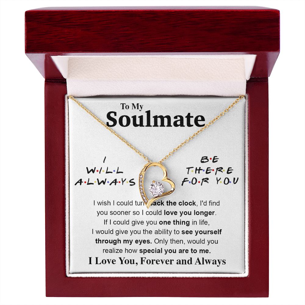 To My Soulmate Necklace To My Future Wife Gifts, Promise Necklace For Her, Fiance Gifts For Her, Valentine Gifts For Soulmate From Husband With Message Card Box LED, Soulmate Necklace For Women, To My Wife Necklace Forever Love