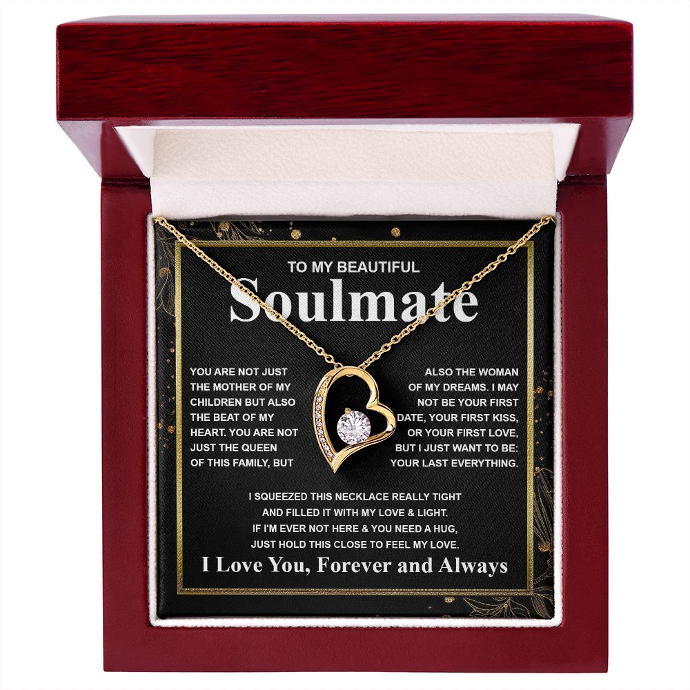 Gifts For Soulmate Birthday Gifts From Husband Necklace Valentines Days, Necklace for Future Soulmate, Valentine Wedding Jewelry for Wife Necklace Gifts from Husband - Soulmate Gift Necklace with Message Card and Gift Box Forever Love