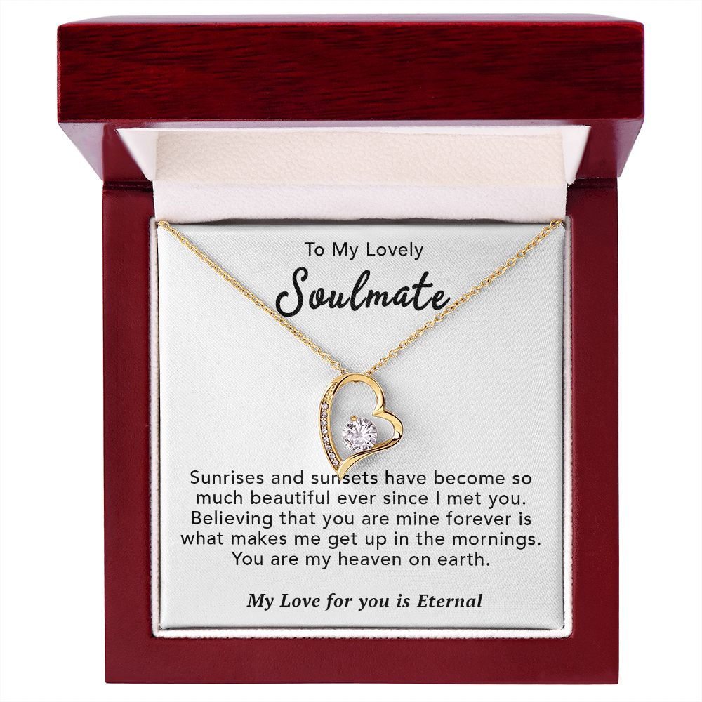 To My Lovely Wife Necklace Gift From Husband To My Badass Wife Pendant Anniversary Jewelry with Message Card and Gift Box. Gift for Wife. Necklace Gift Set for Wife Necklace Gifts Box Gift Box Styles Forever Love